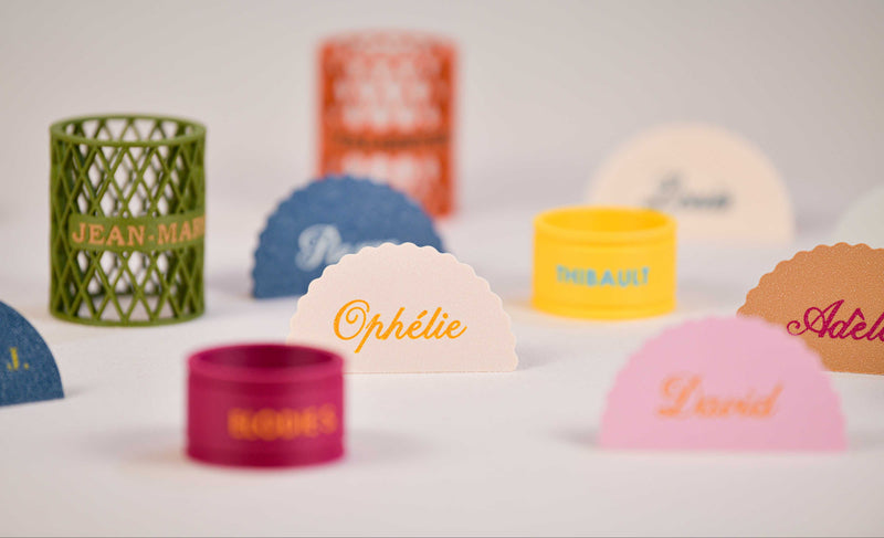 Marque-places personnalisés pour table de mariage