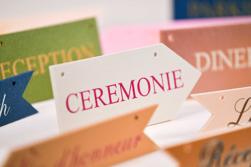 Panneaux de direction personnalisables pour mariage