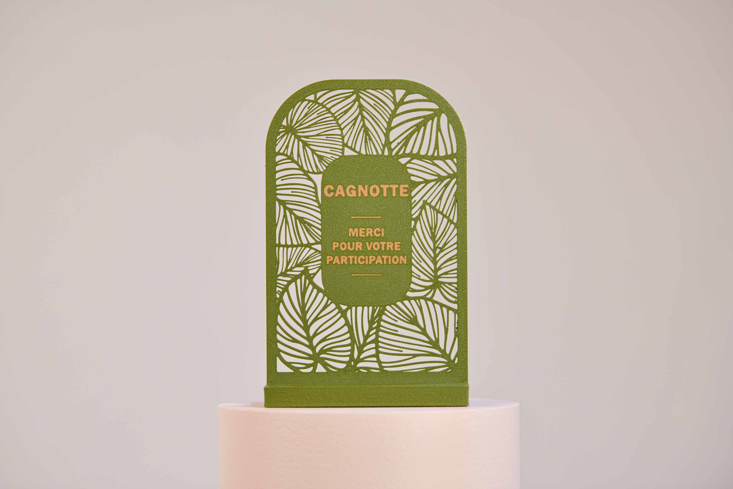 Ecriteau "Cagnotte" - Feuillage