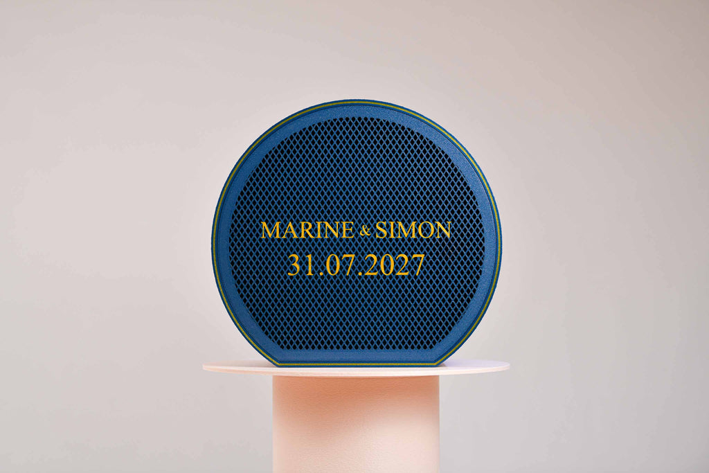 Urne arrondie personnalisée - Croisillons (avec lumière)