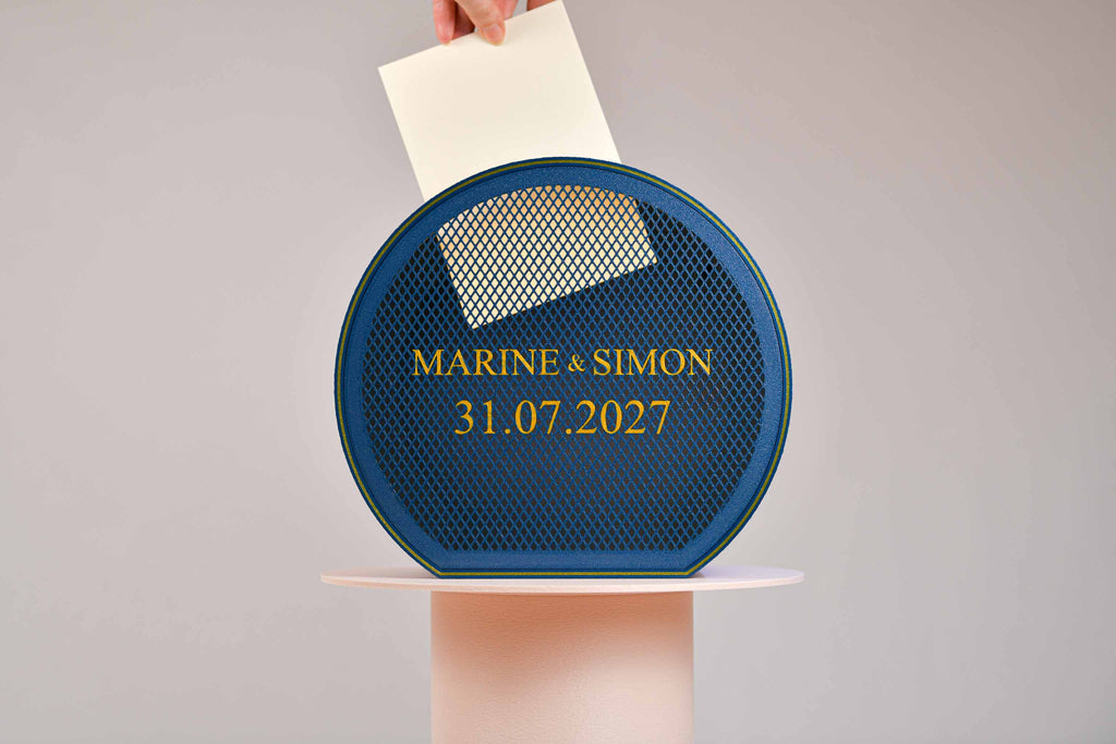 Urne arrondie personnalisée - Croisillons (avec lumière)