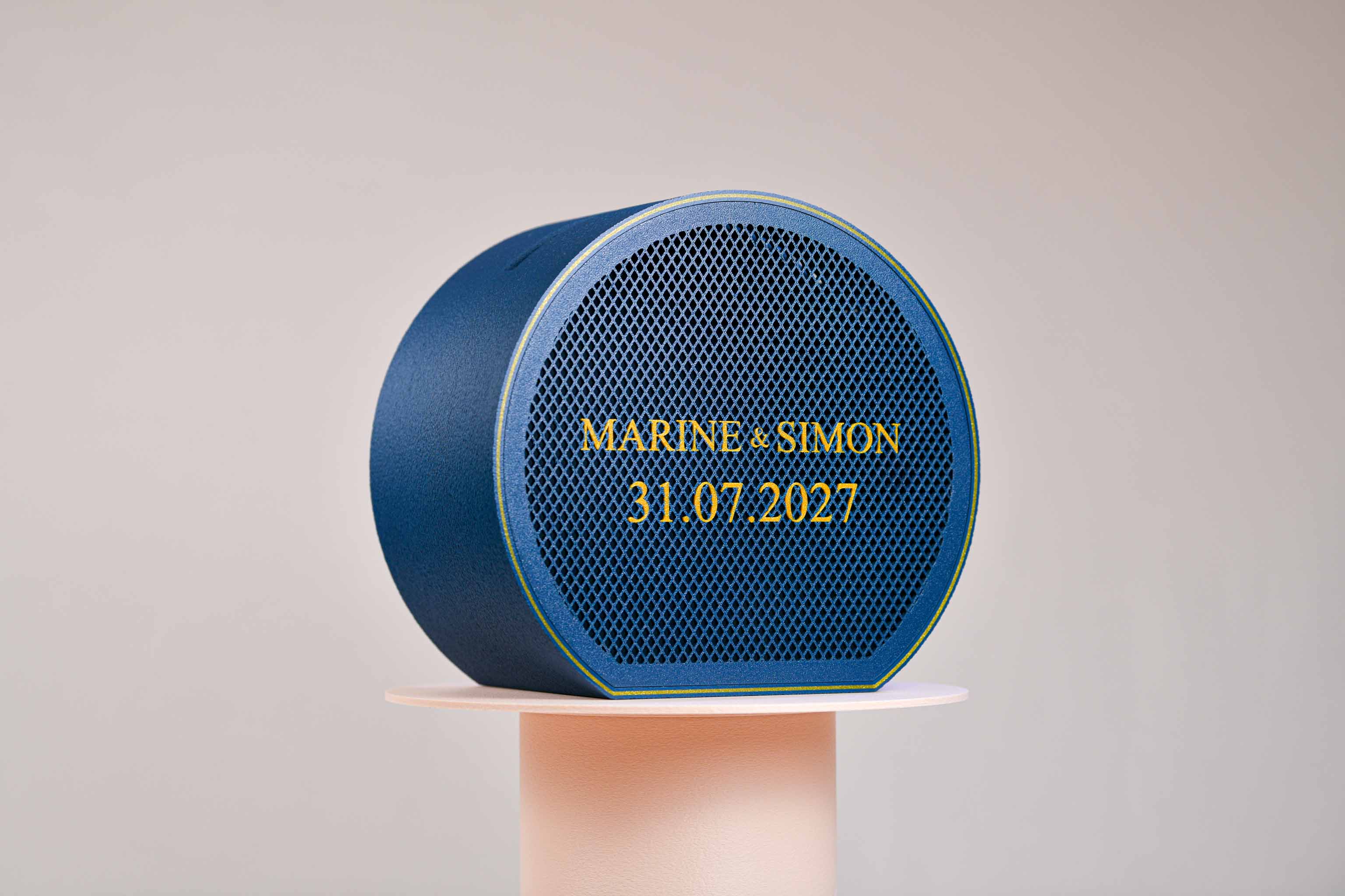 Urne arrondie personnalisée - Croisillons (lumière en option)