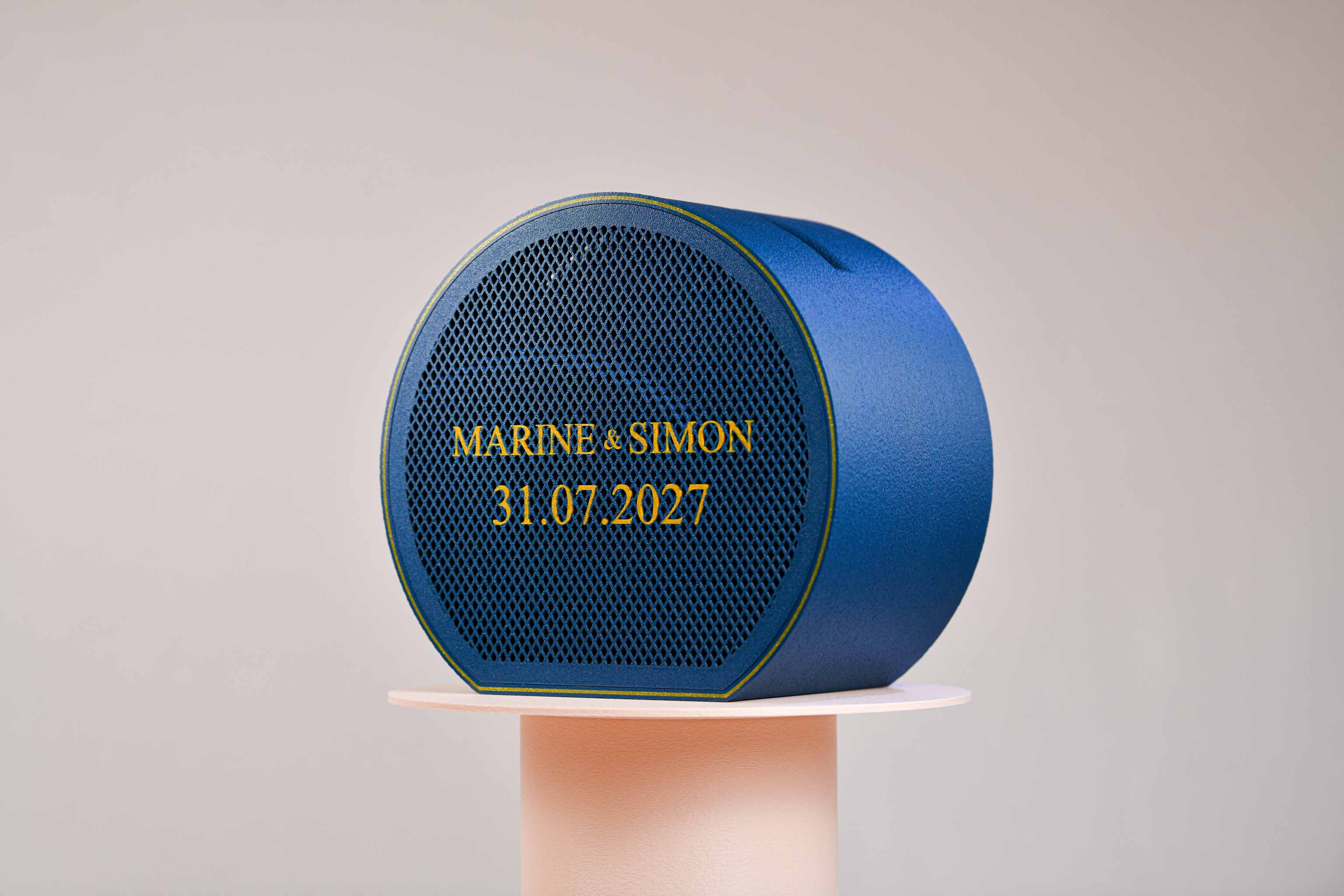 Urne arrondie personnalisée - Croisillons (lumière en option)