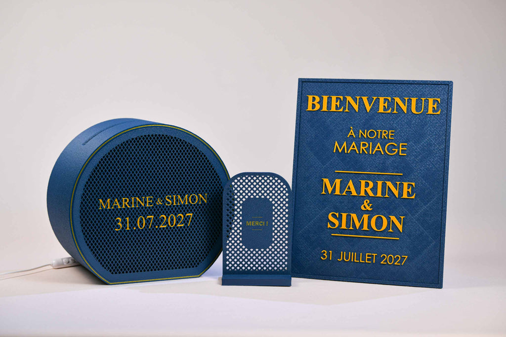 Urne arrondie personnalisée - Croisillons (avec lumière)