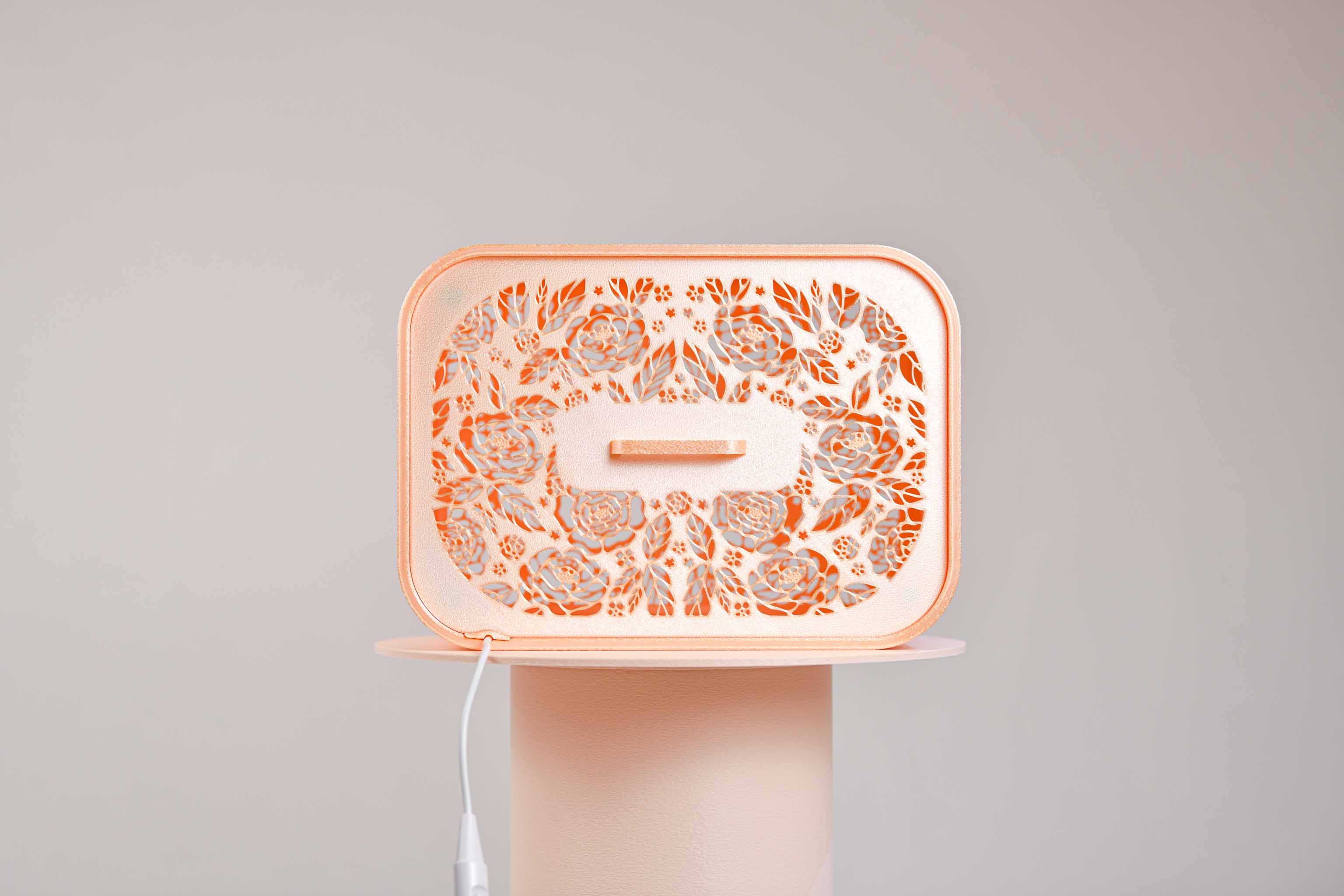 Urne rectangulaire personnalisée - Roses (lumière en option)