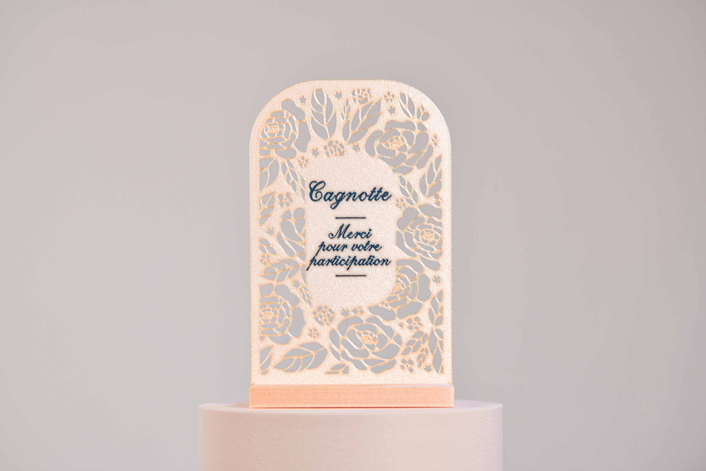 Ecriteau "Cagnotte" - Roses