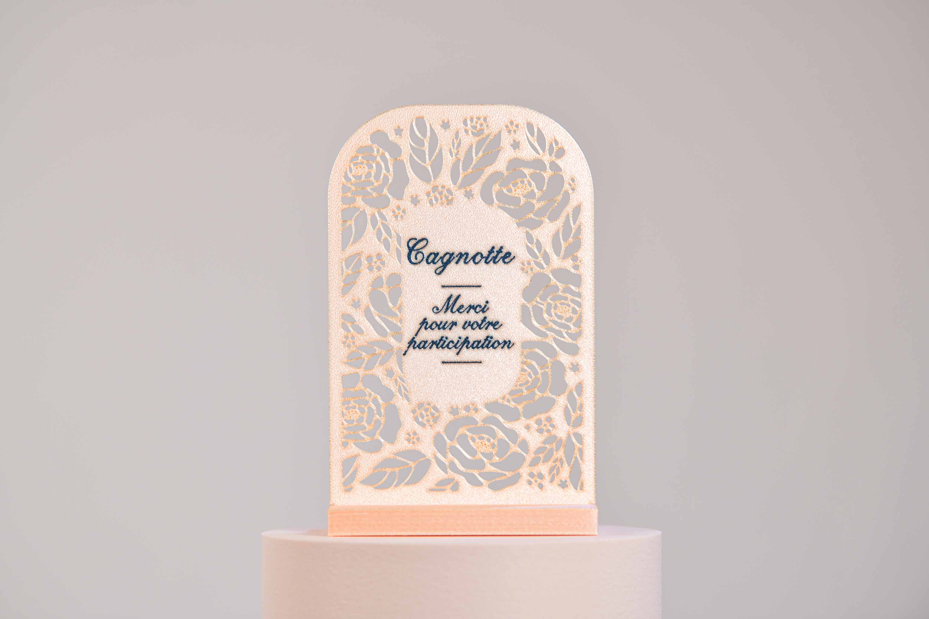 Ecriteau "Cagnotte" - Roses