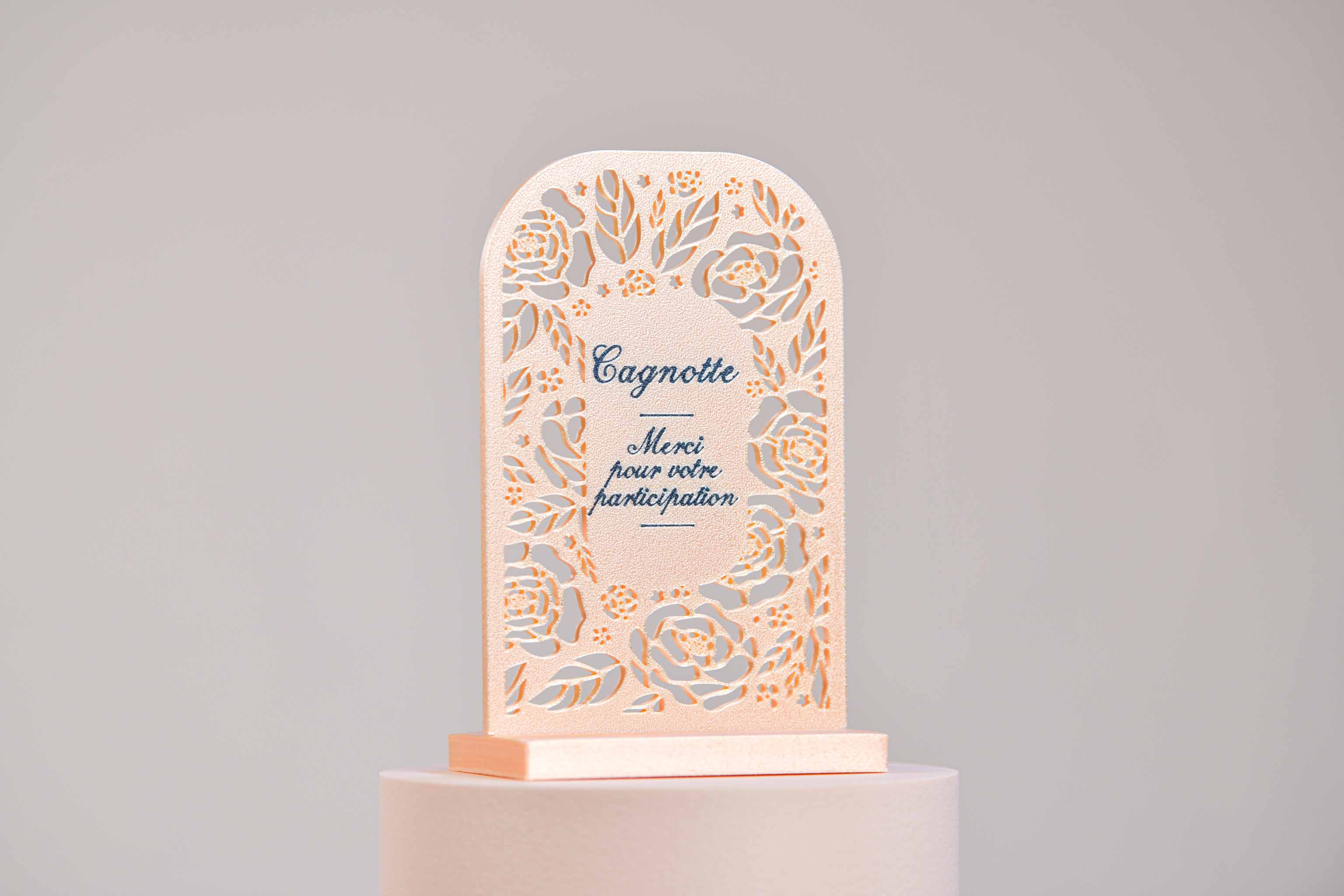 Ecriteau "Cagnotte" - Roses