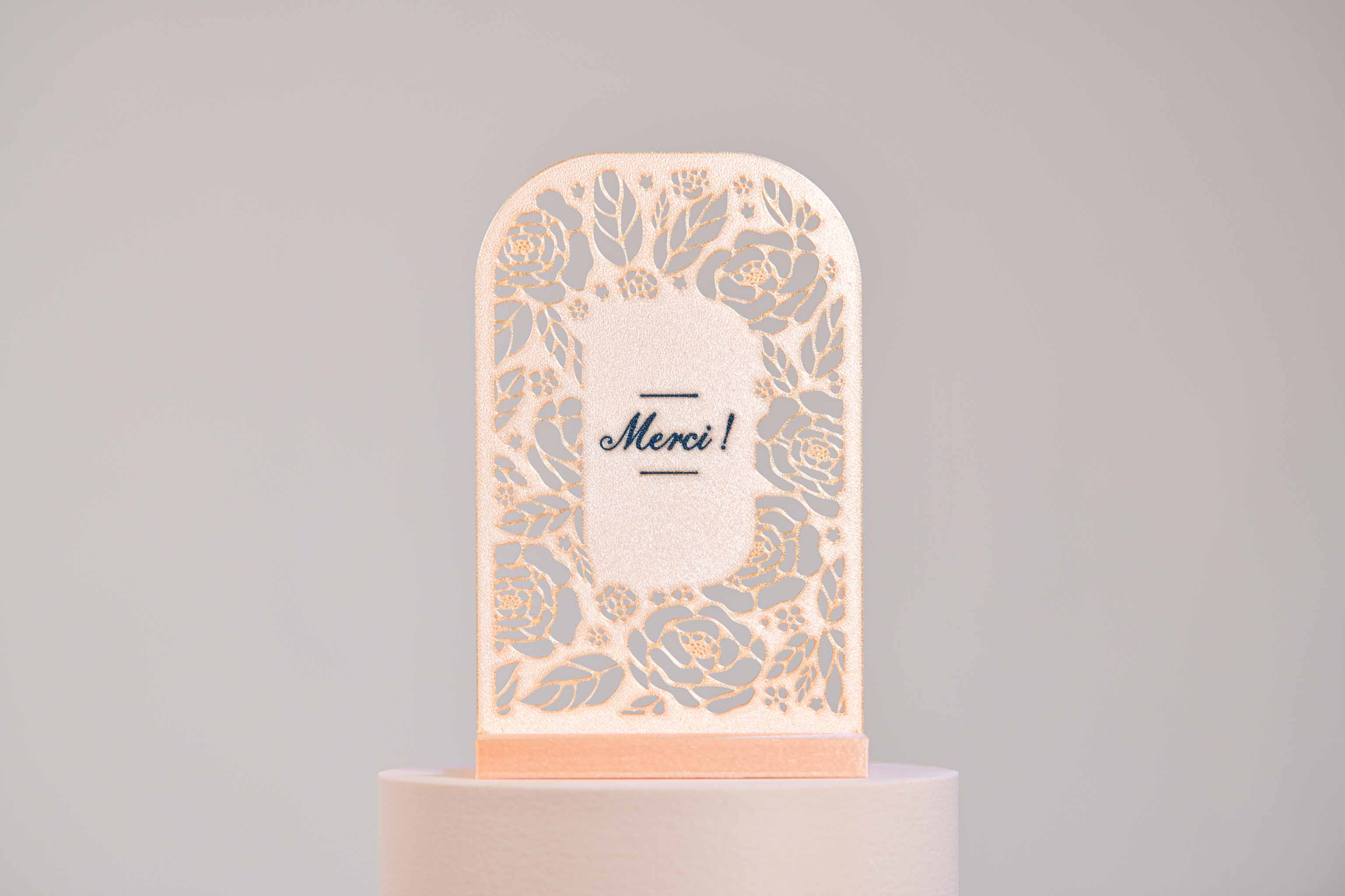 Ecriteau "Merci" - Roses