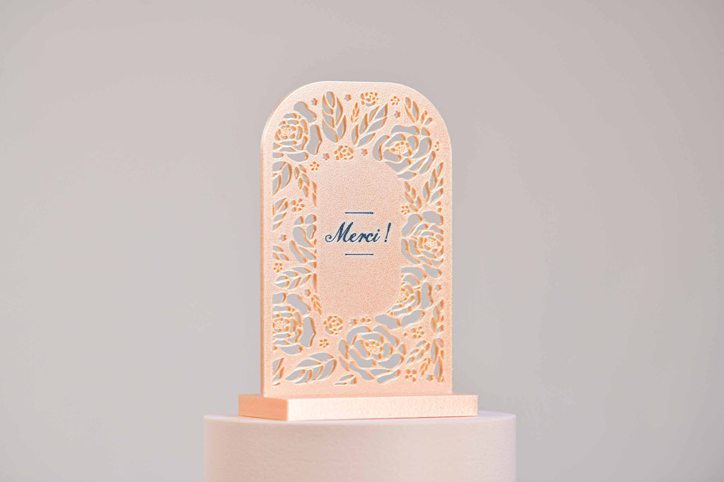 Ecriteau "Merci" - Roses