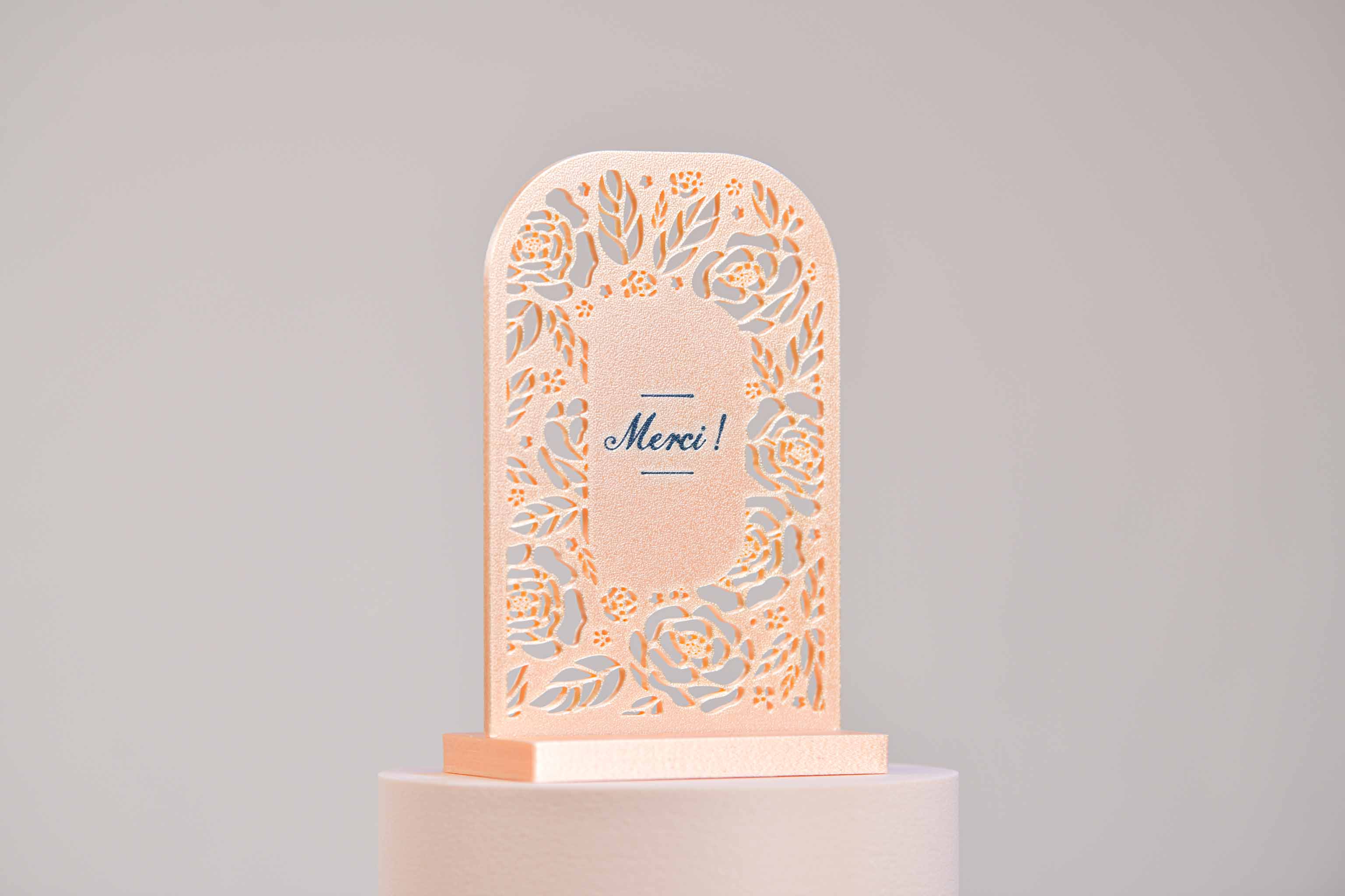 Ecriteau "Merci" - Roses