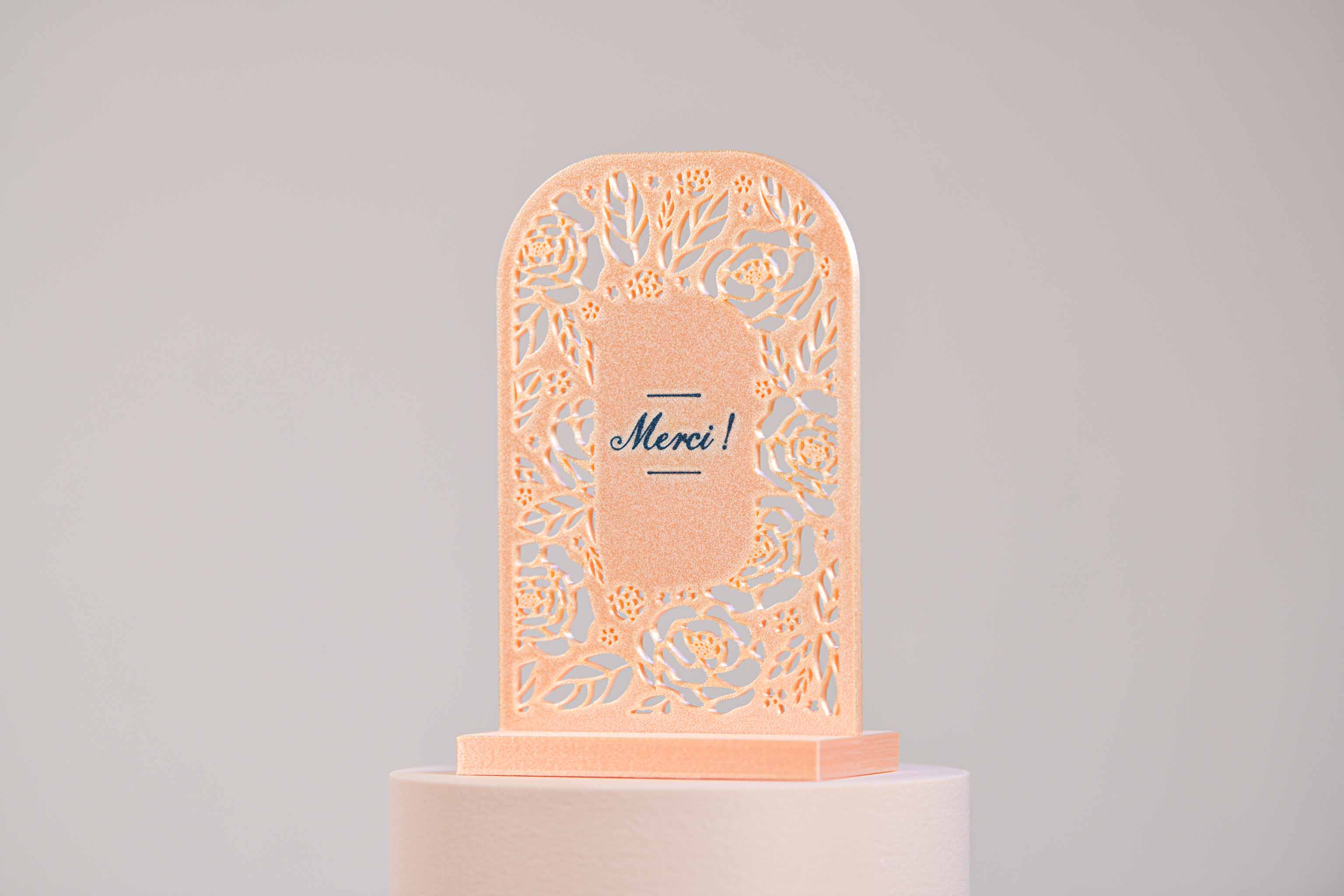 Ecriteau "Merci" - Roses