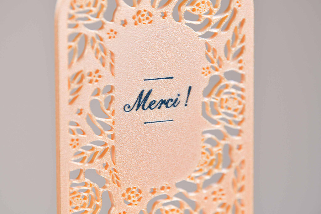 Ecriteau "Merci" - Roses