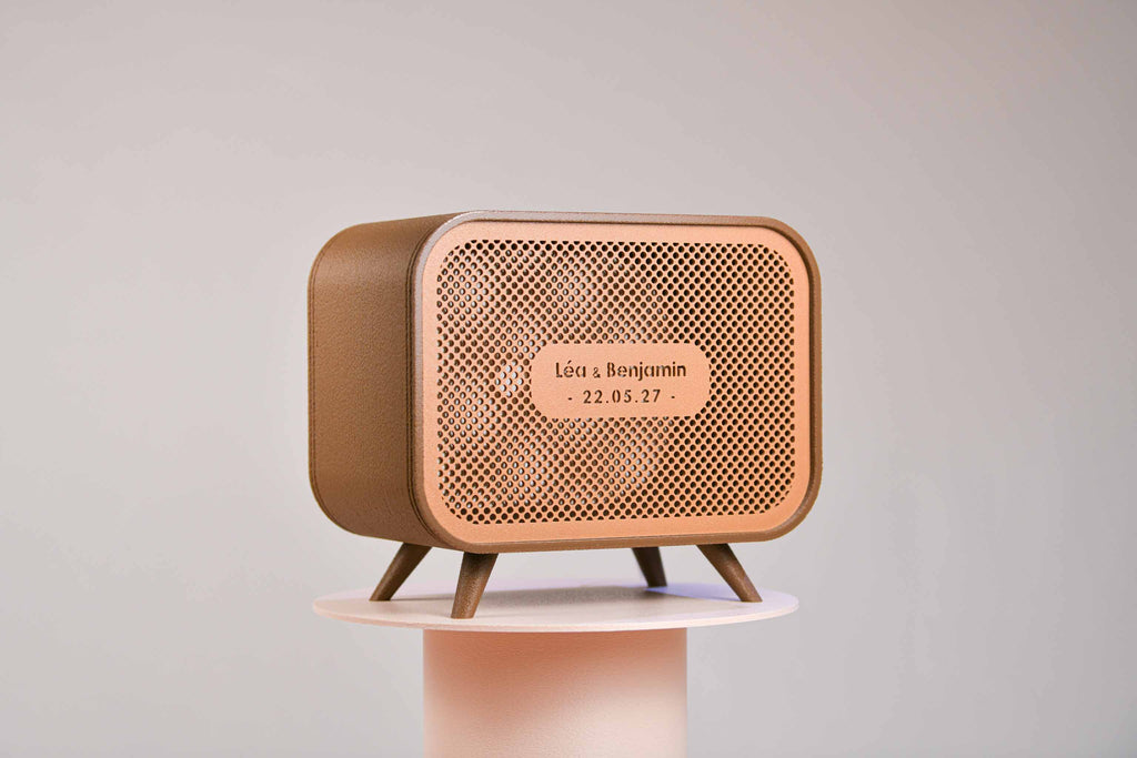 Urne rectangulaire personnalisée - Petits poids (sur pieds) (avec lumière)