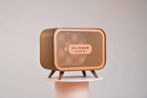 Urne rectangulaire personnalisée - Petits poids (sur pieds) (lumière en option)