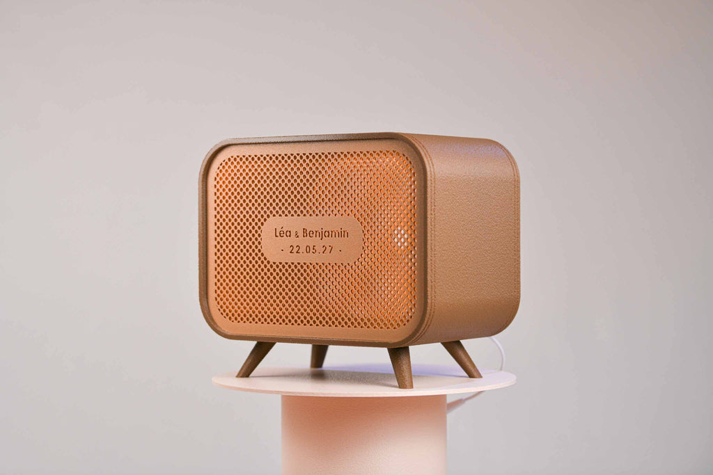 Urne rectangulaire personnalisée - Petits poids (sur pieds) (avec lumière)