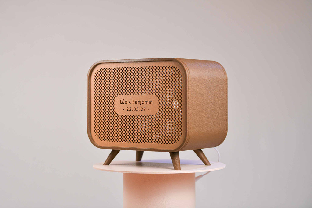 Urne rectangulaire personnalisée - Petits poids (sur pieds) (avec lumière)