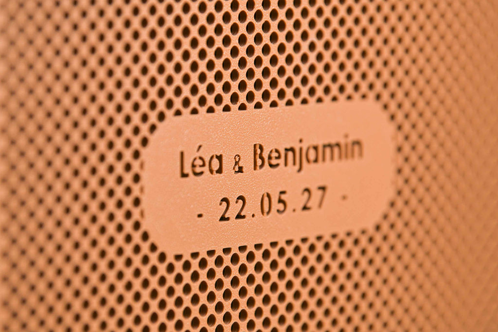 Urne rectangulaire personnalisée - Petits pois (sur pieds) (lumière en option)