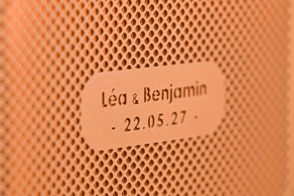 Urne rectangulaire personnalisée - Petits poids (sur pieds) (avec lumière)