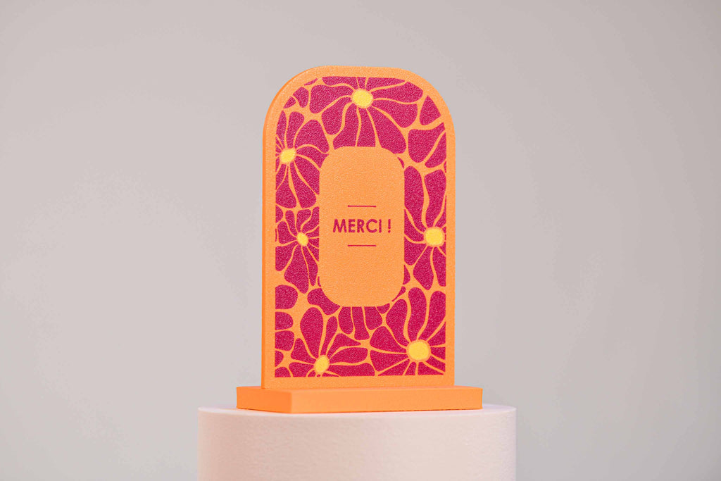 Ecriteau "Merci" - Fleurs