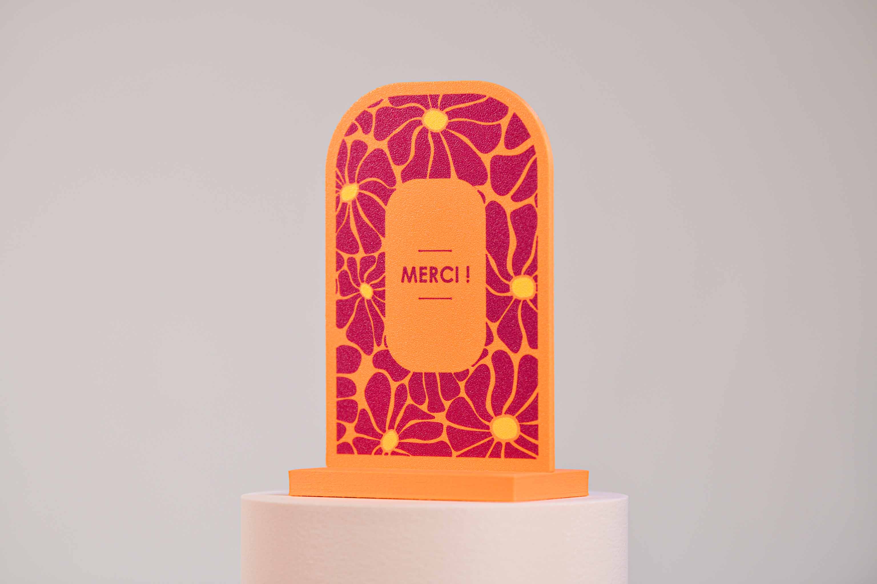 Ecriteau "Merci" - Fleurs