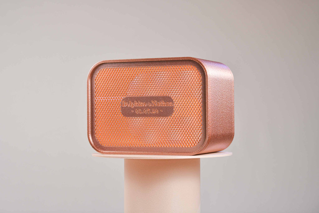 Urne rectangulaire personnalisée - Croisillons (avec lumière)