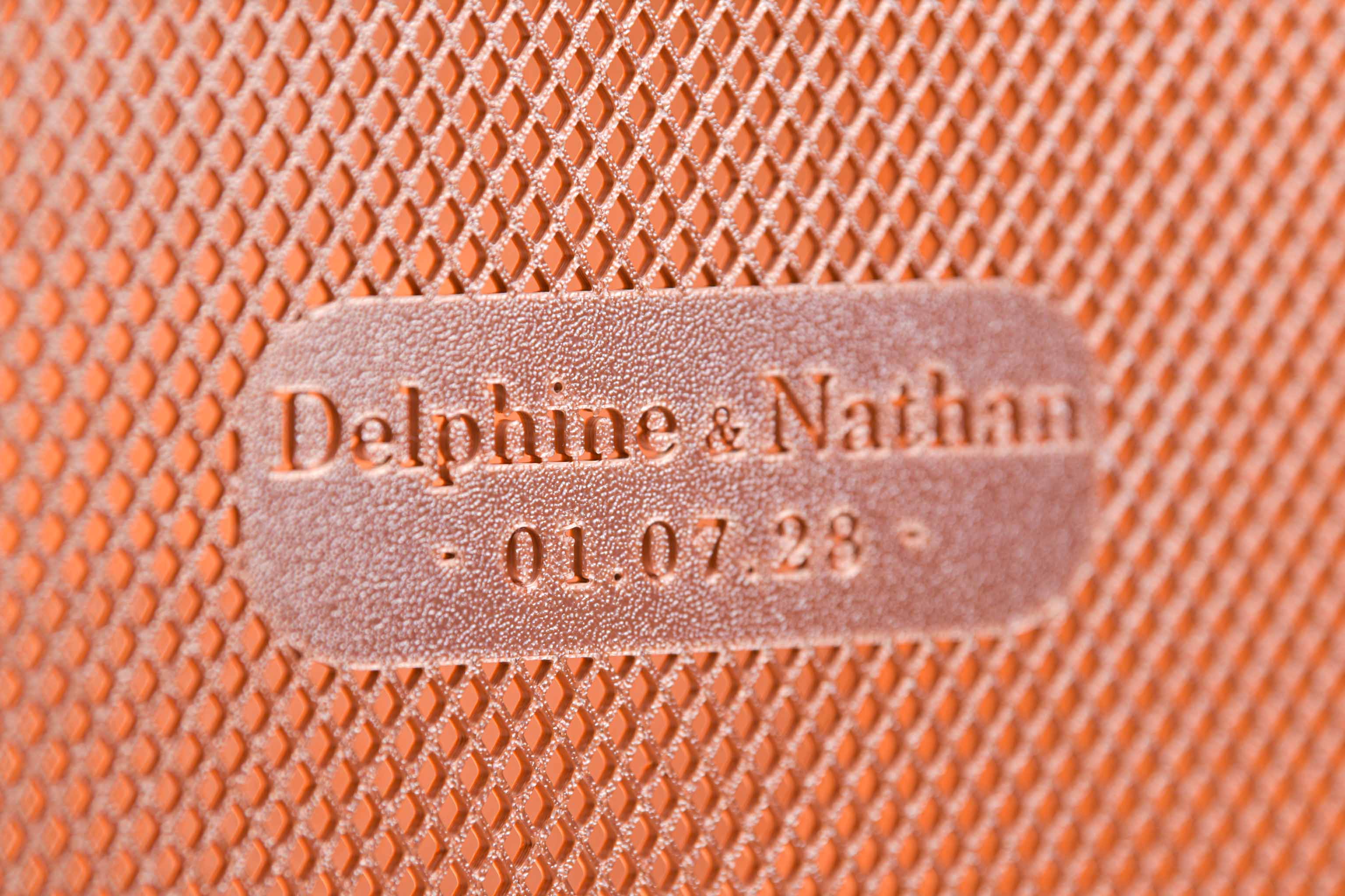 Urne rectangulaire personnalisée - Croisillons (avec lumière)