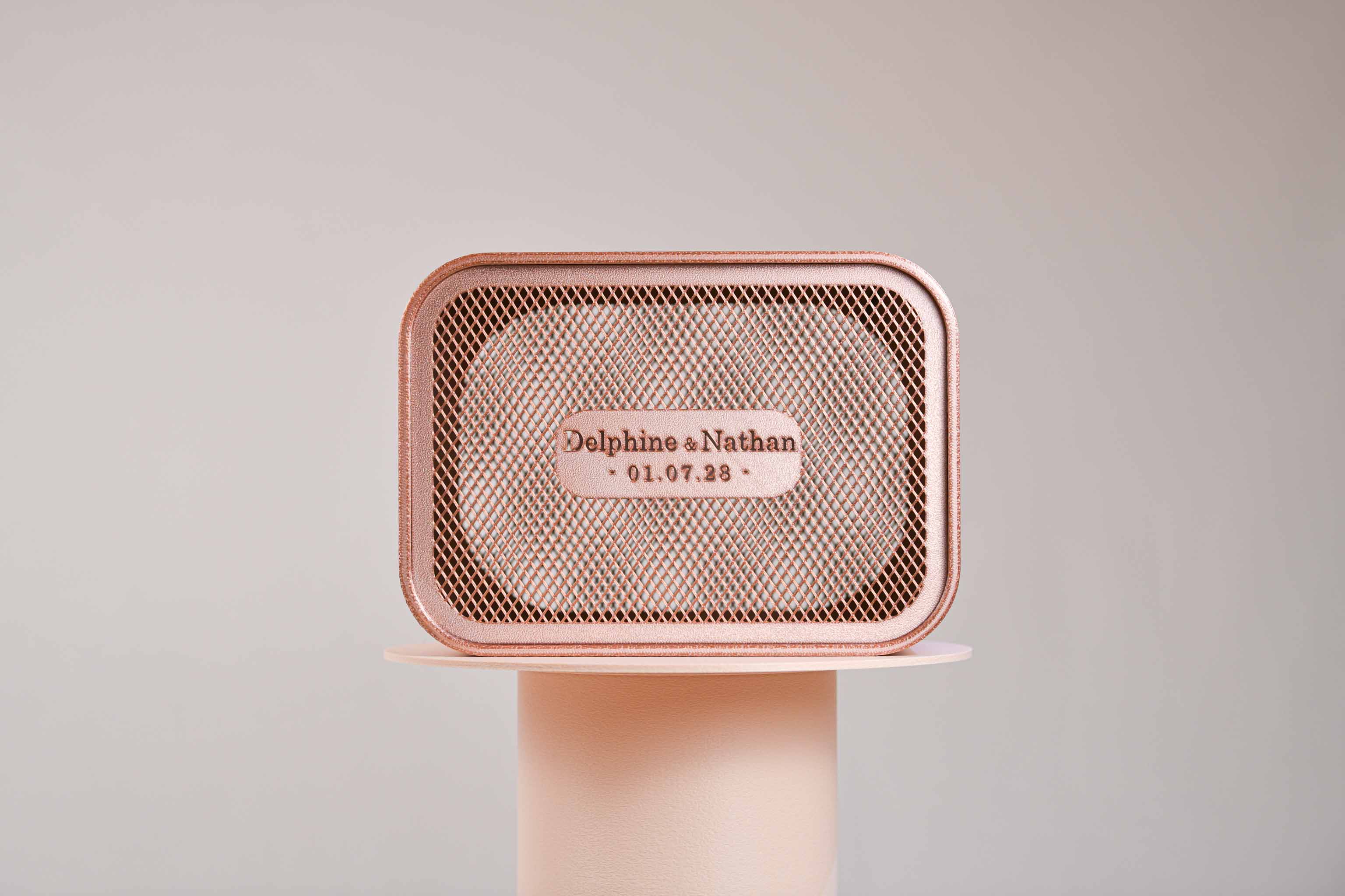 Urne rectangulaire personnalisée - Croisillons (lumière en option)