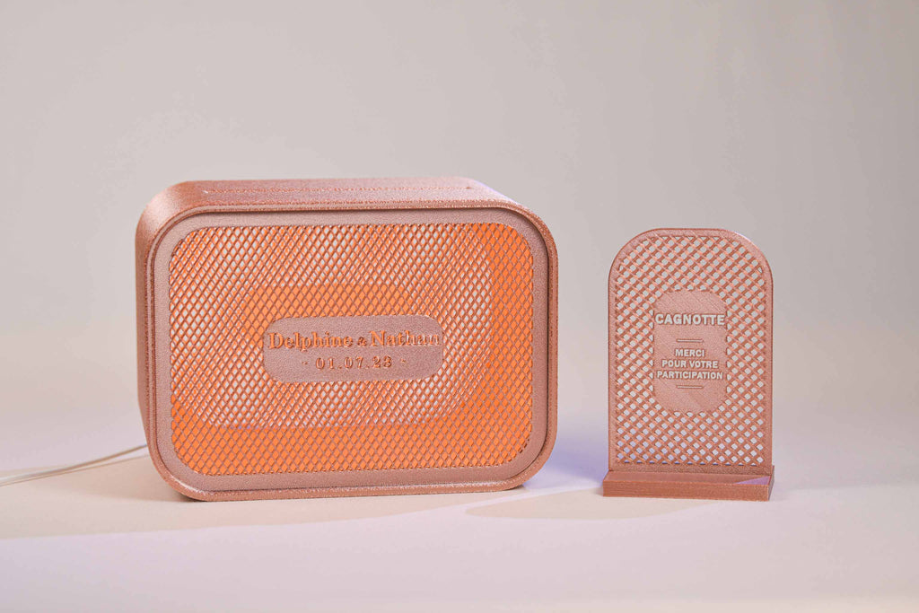 Urne rectangulaire personnalisée - Croisillons (avec lumière)