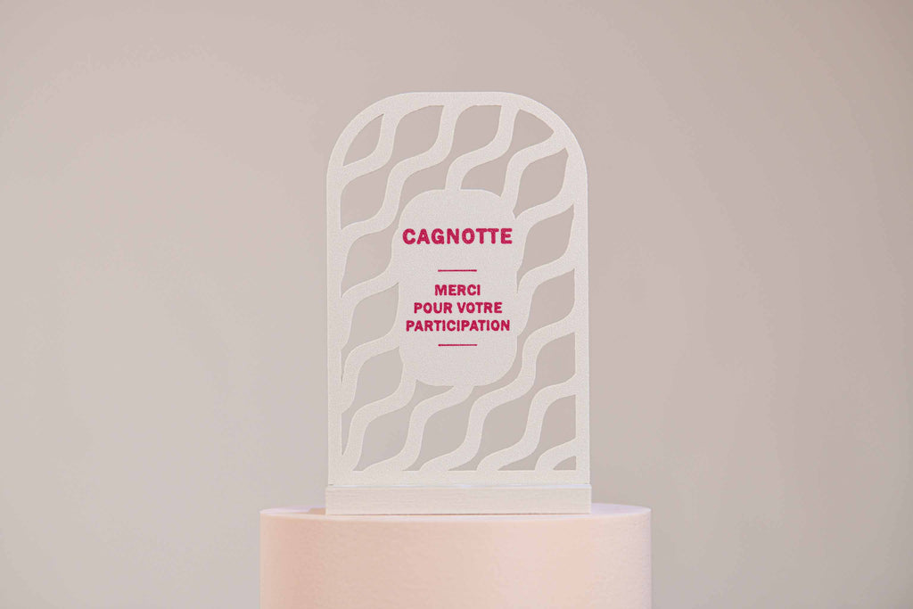 Ecriteau "Cagnotte" - Vaguelettes