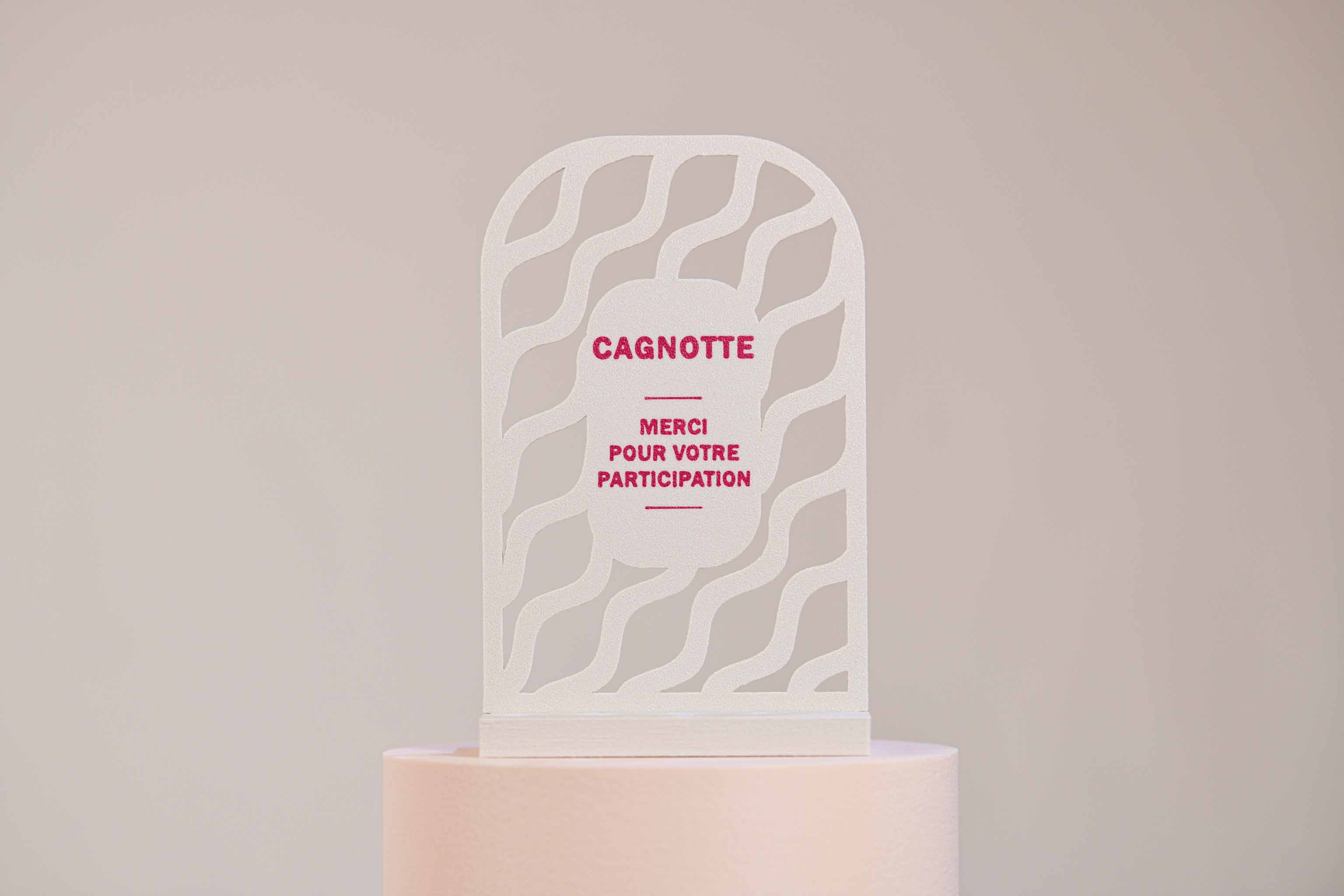 Ecriteau "Cagnotte" - Vaguelettes