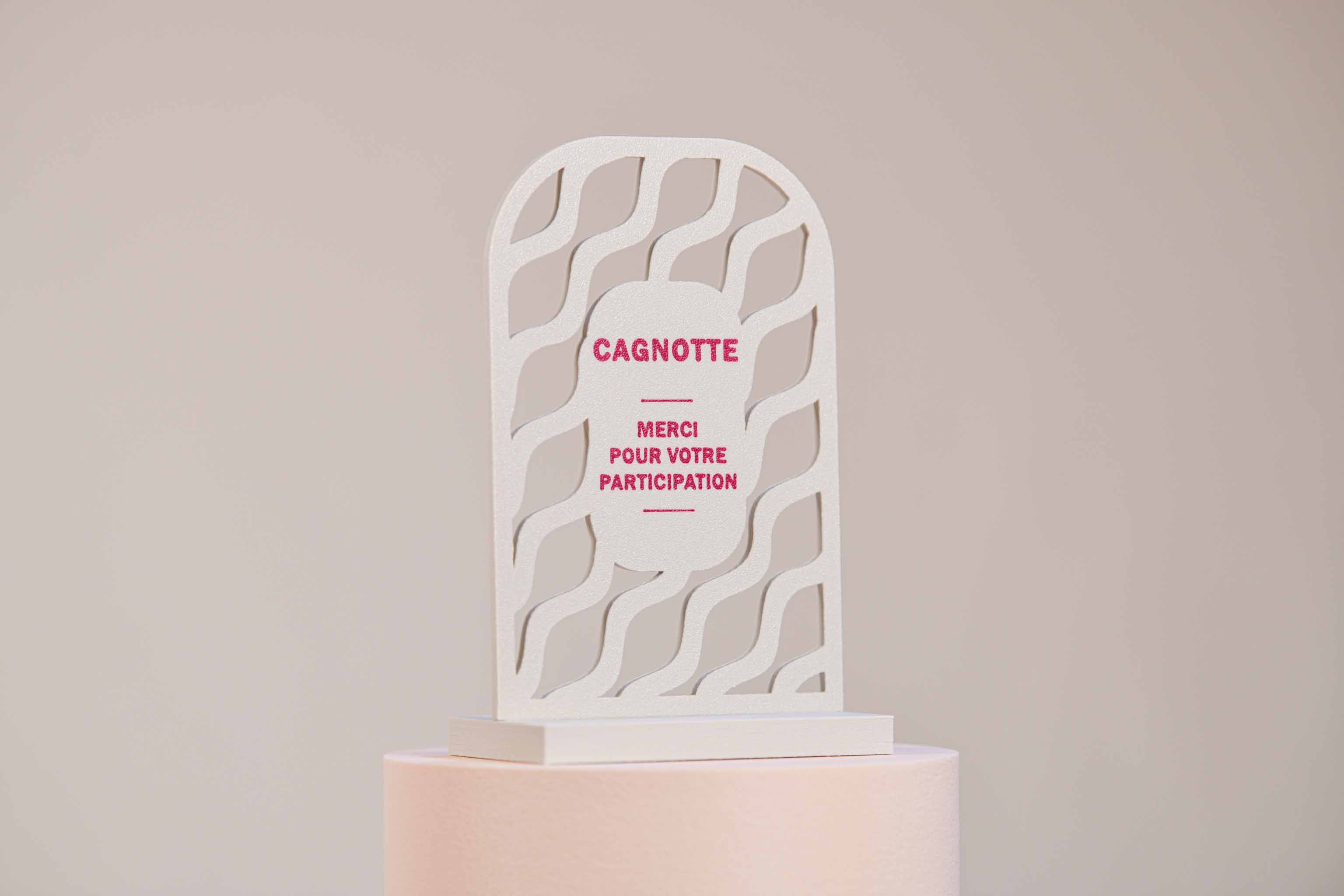 Ecriteau "Cagnotte" - Vaguelettes