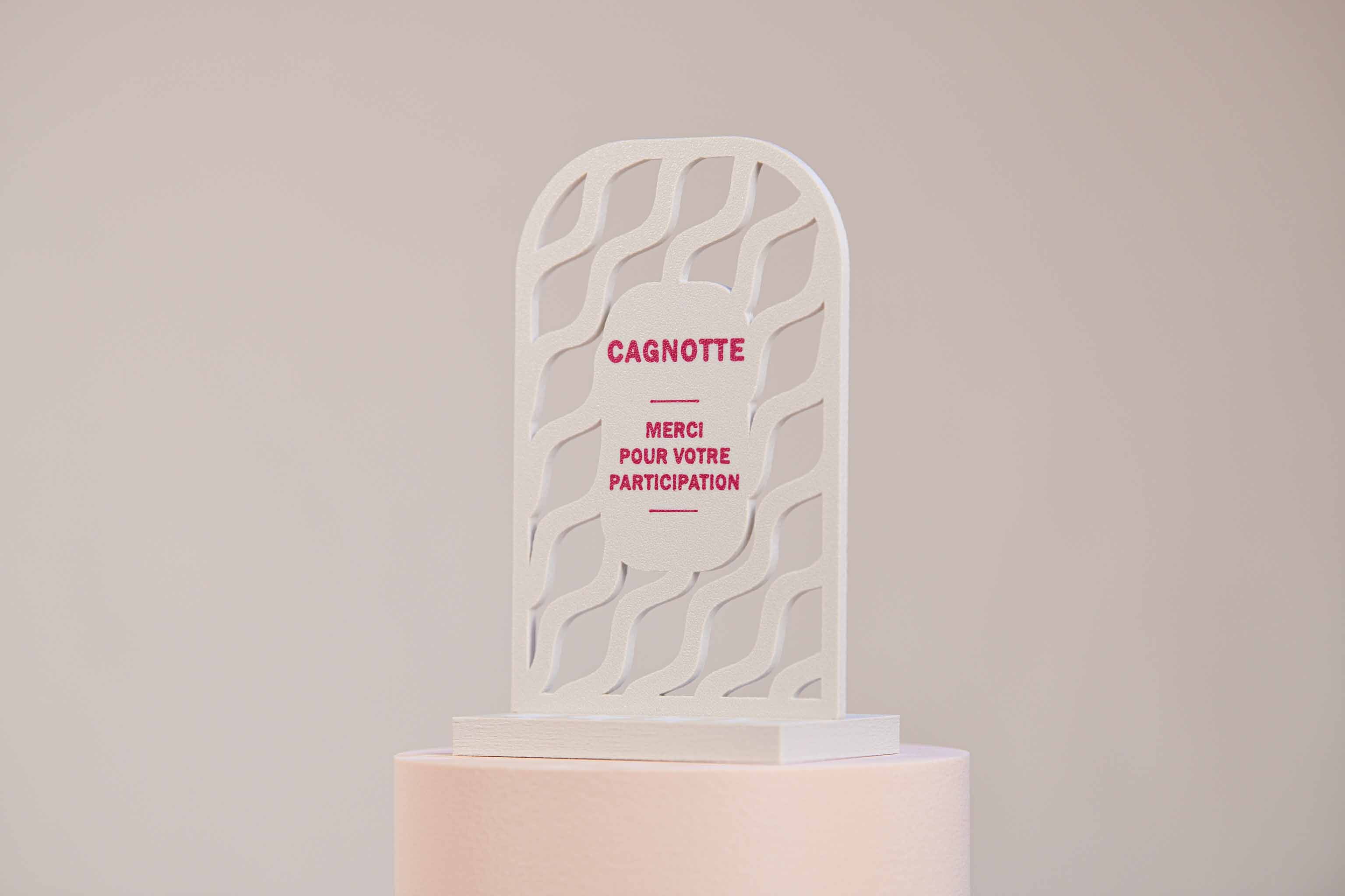 Ecriteau "Cagnotte" - Vaguelettes