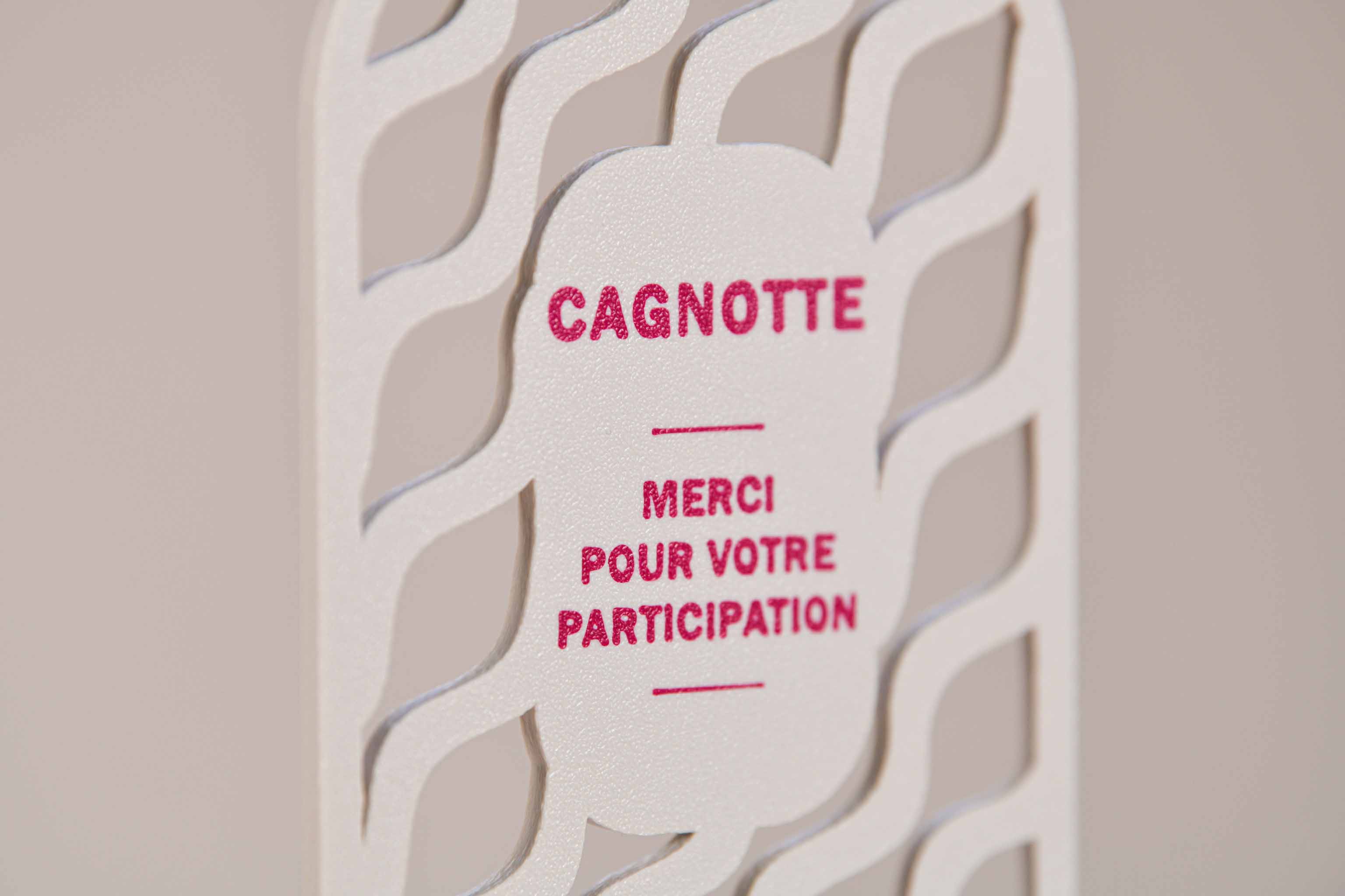 Ecriteau "Cagnotte" - Vaguelettes