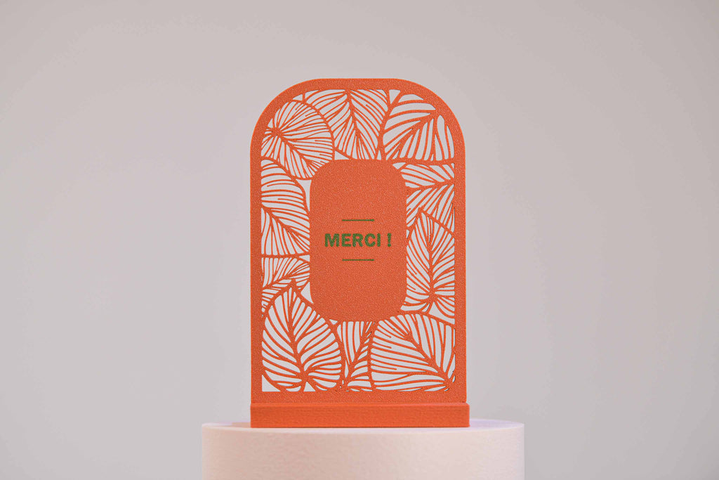 Ecriteau "Merci" - Feuillage