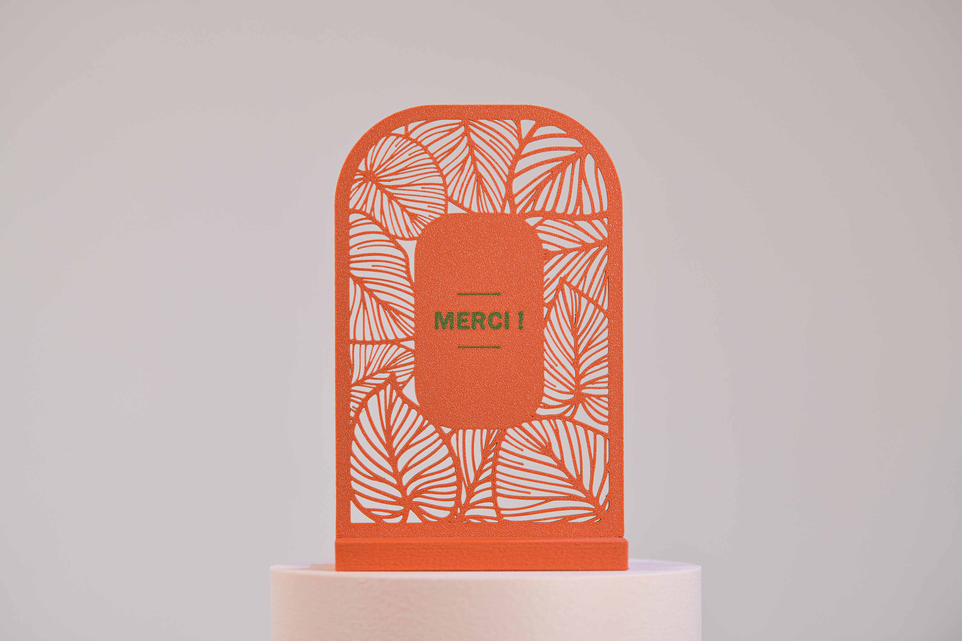 Ecriteau "Merci" - Feuillage