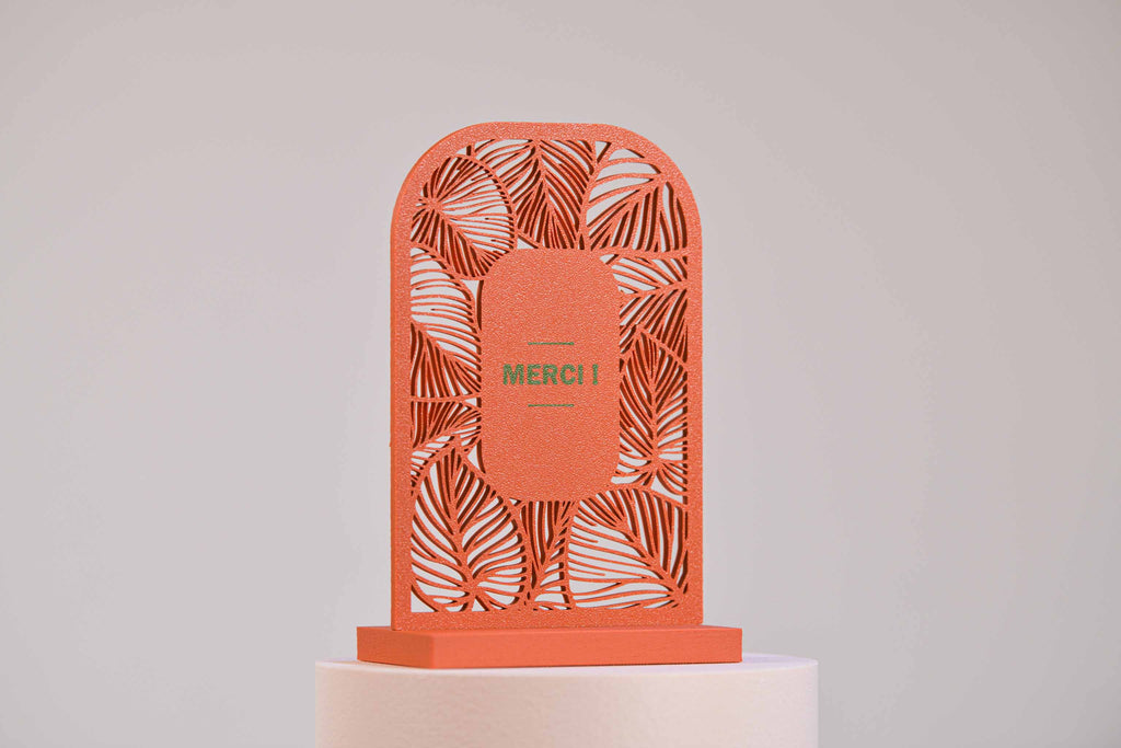 Ecriteau "Merci" - Feuillage