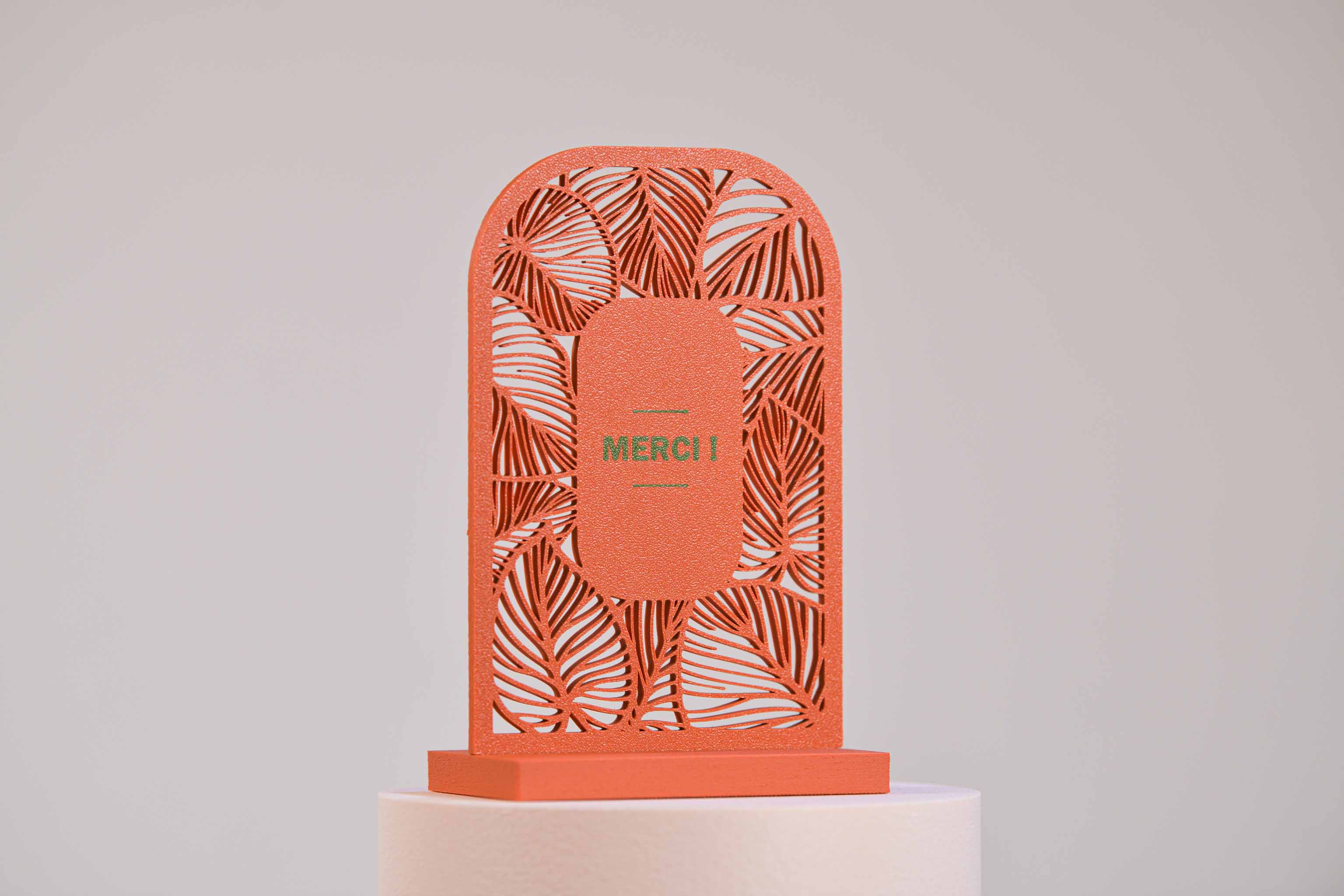 Ecriteau "Merci" - Feuillage