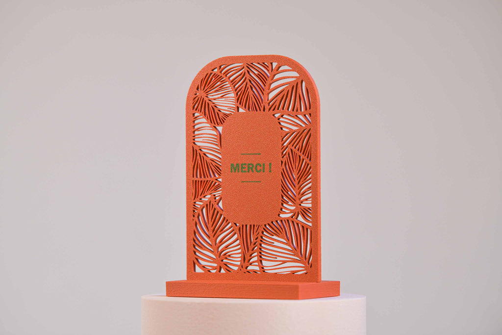 Ecriteau "Merci" - Feuillage