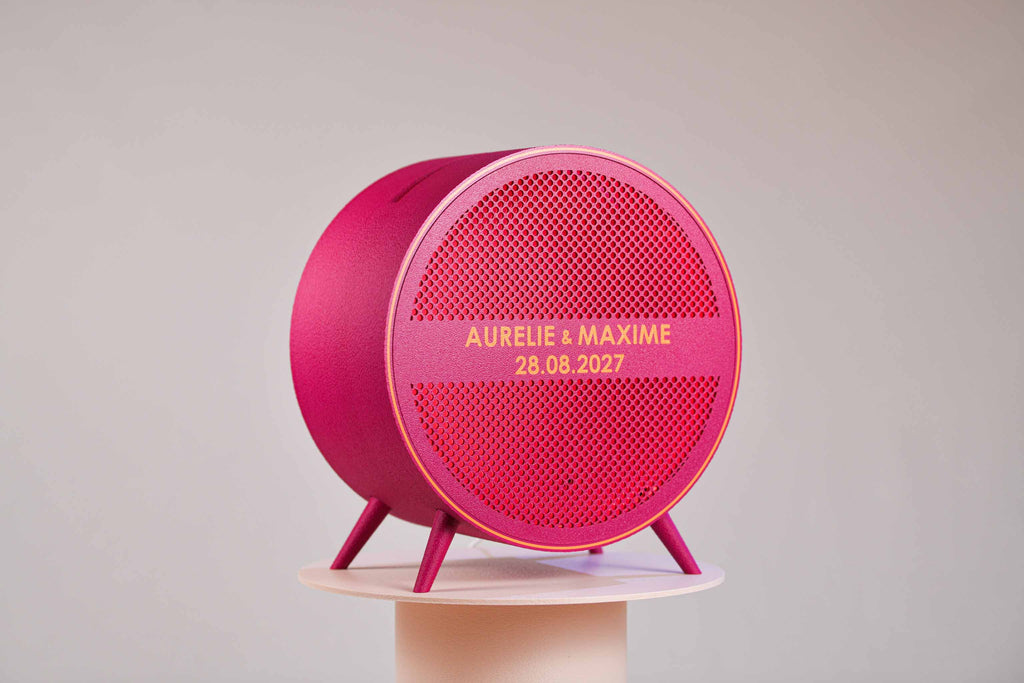 Urne ronde personnalisée - Petits poids (sur pieds) (avec lumière)