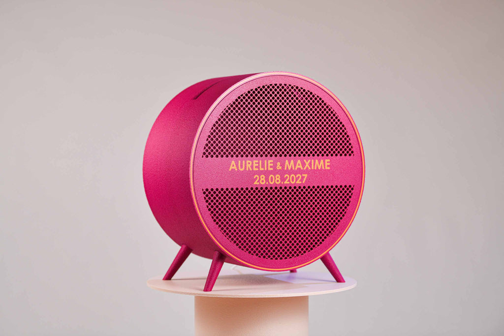 Urne ronde personnalisée - Petits poids (sur pieds) (avec lumière)