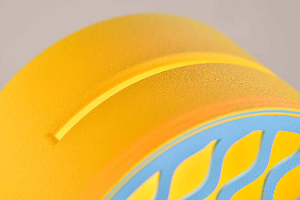 Urne ronde personnalisée - Vaguelettes (sur pieds) (avec lumière)