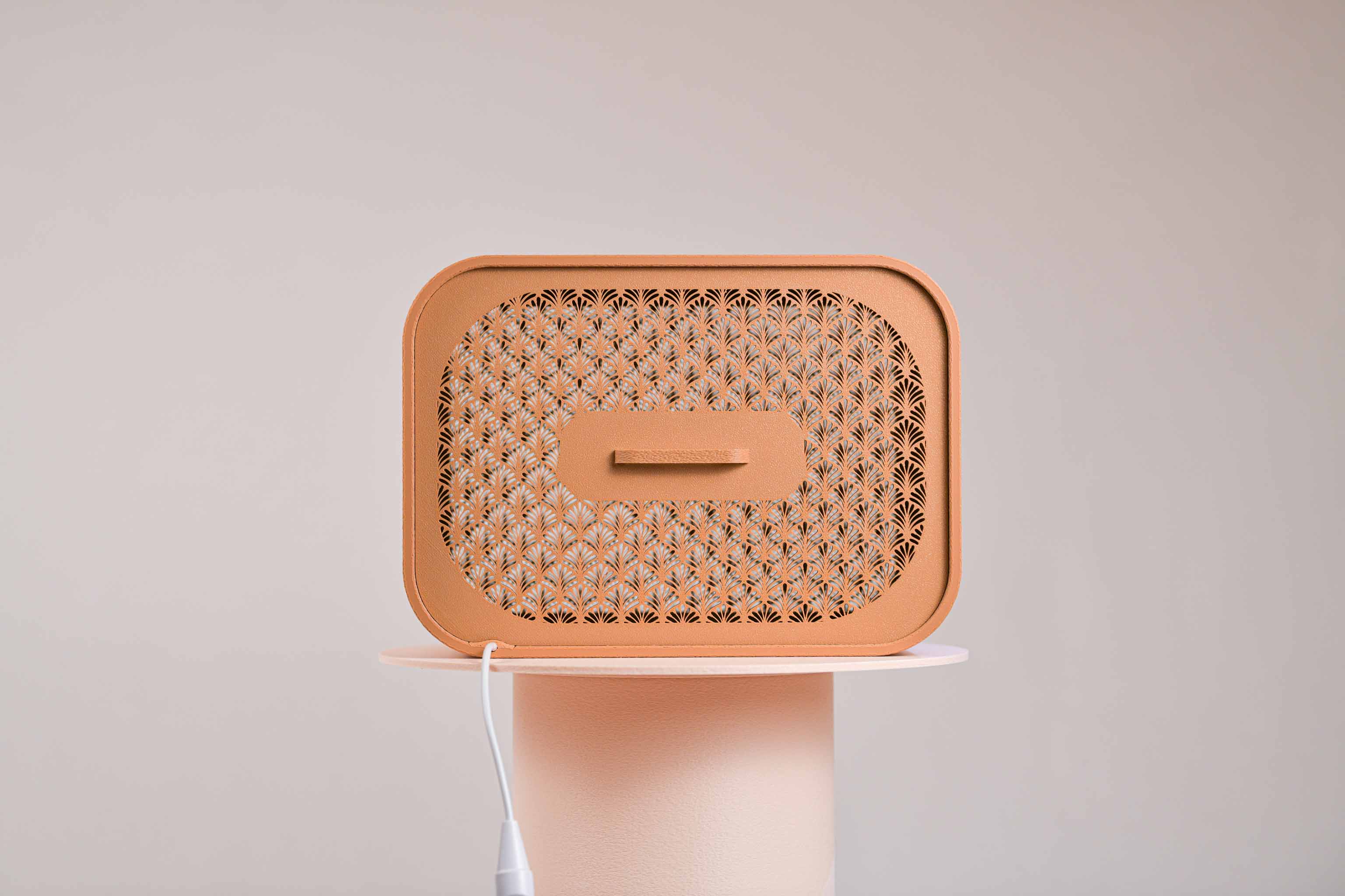 Urne rectangulaire personnalisée - Palmettes (lumière en option)