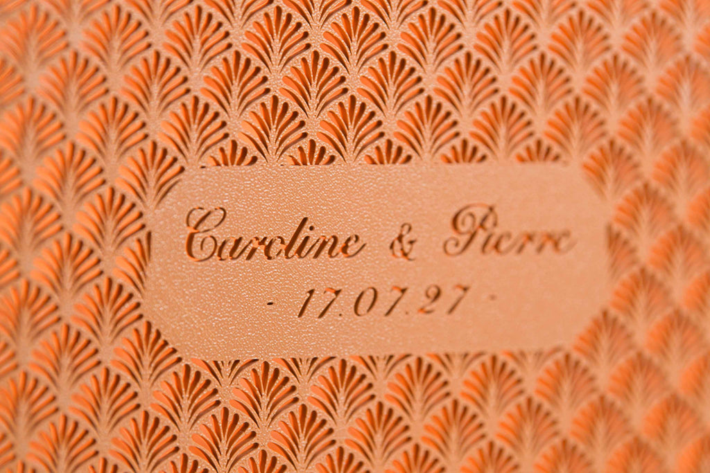 Urne rectangulaire personnalisée - Palmettes (avec lumière)