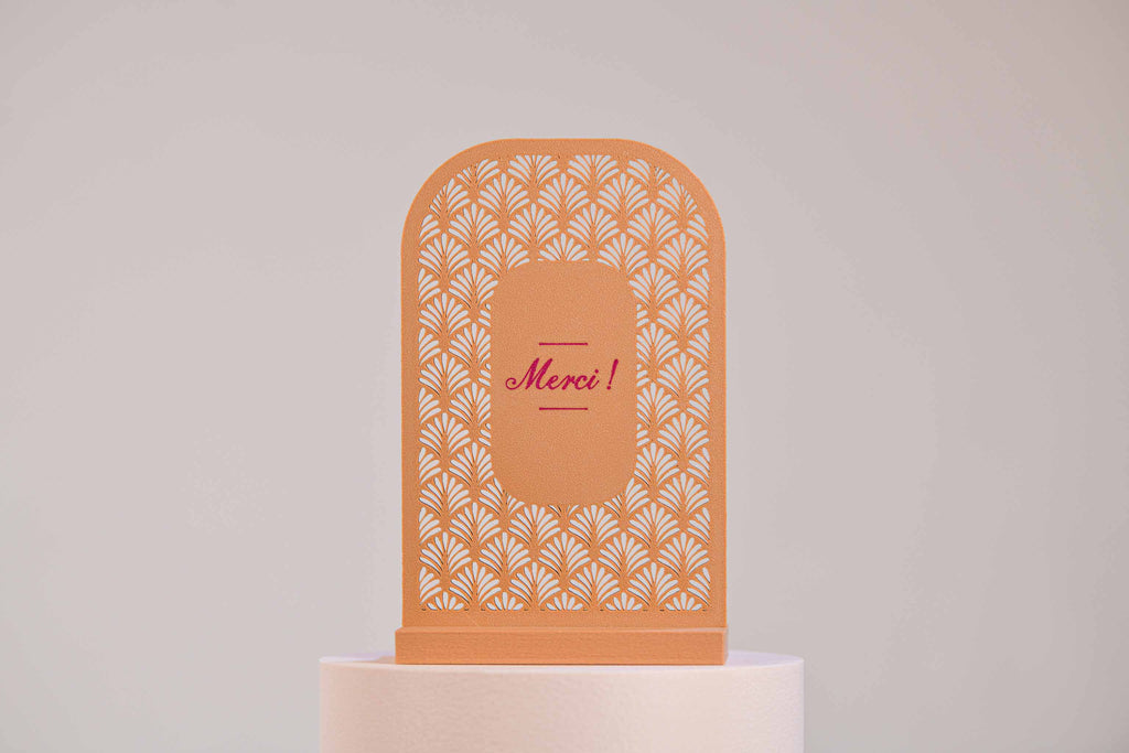 Ecriteau "Merci" - Palmettes