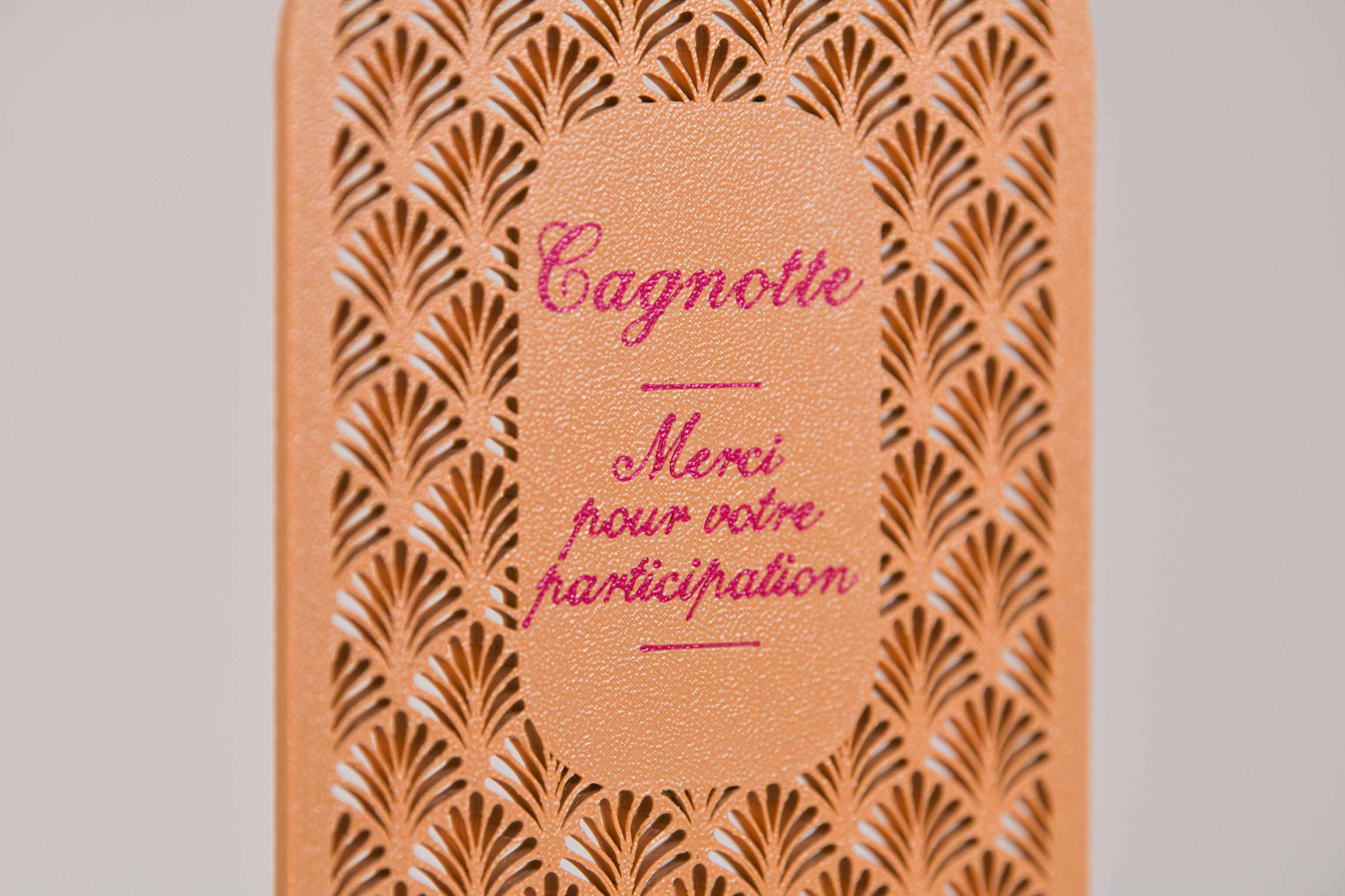 Ecriteau "Cagnotte" - Palmettes