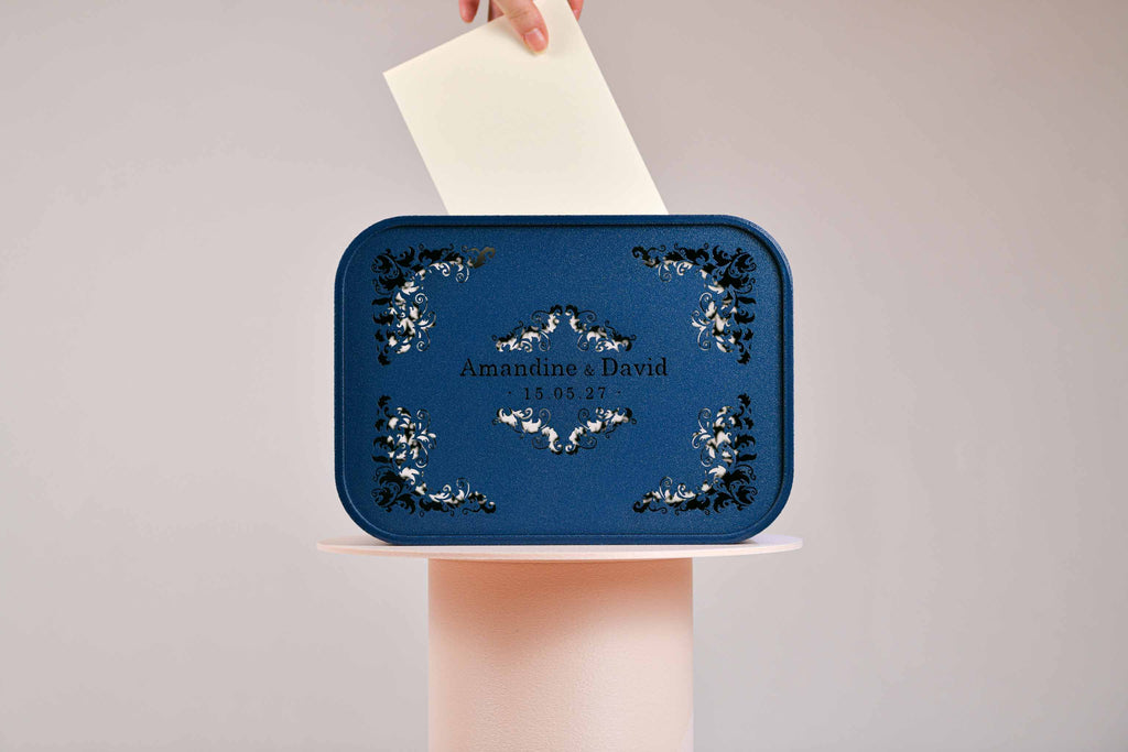 Urne rectangulaire personnalisée - Ornements (lumière en option)