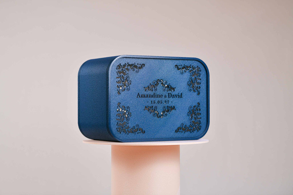 Urne rectangulaire personnalisée - Ornements (avec lumière)