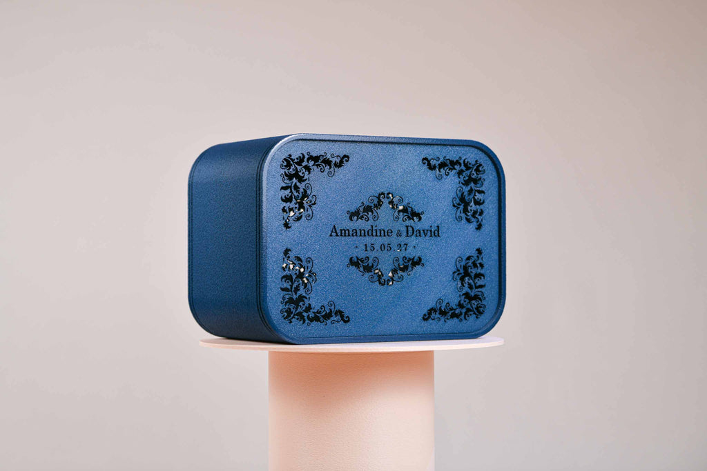 Urne rectangulaire personnalisée - Ornements (avec lumière)