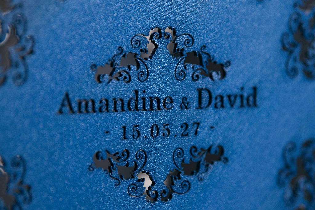 Urne rectangulaire personnalisée - Ornements (avec lumière)